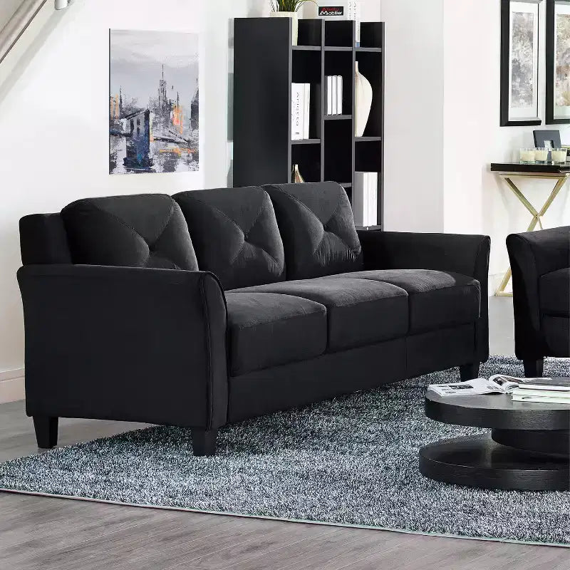Canapé Harper en microfibre capitonnée - Lifestyle Solutions