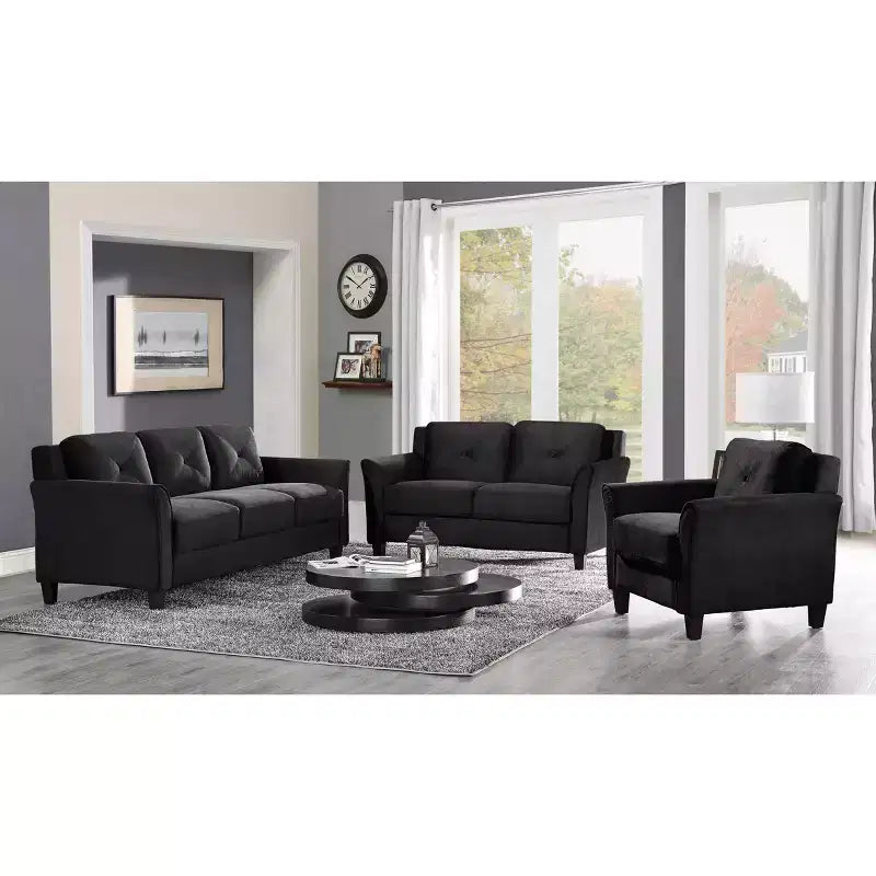 Canapé Harper en microfibre capitonnée - Lifestyle Solutions