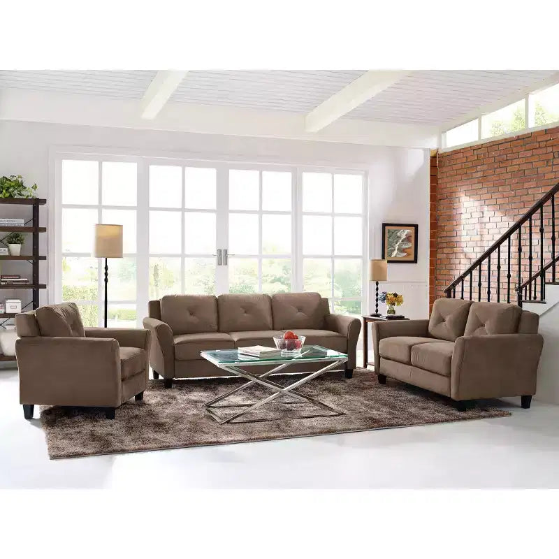 Canapé Harper en microfibre capitonnée - Lifestyle Solutions