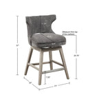 Madison Park Janet 360 degree Swivel Counter Stool