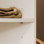 Corner Wardrobe Closet with 2 Hanging Rods, Pants Rack, and Shoe Storage Organizer Armoires