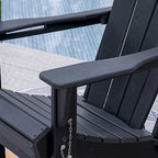 Outdoor Folding Adirondack Chair Patio Chair with Cup Holder