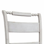 Chaises d'appoint à dossier à lattes Whitney en lin antique (Lot de 2)