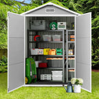 Abri de jardin en résine toutes saisons avec plancher, 1,8 m x 1,2 m/1,8 m x 2,4 m/2,4 m x 1,8 m/2,4 m x 3 m, Spire Tool Shed