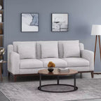 Elliston Contemporary Fabric 3 Seater Sofa with Accent Pillows - Christopher Knight Home
