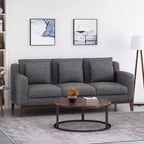 Elliston Contemporary Fabric 3 Seater Sofa with Accent Pillows - Christopher Knight Home