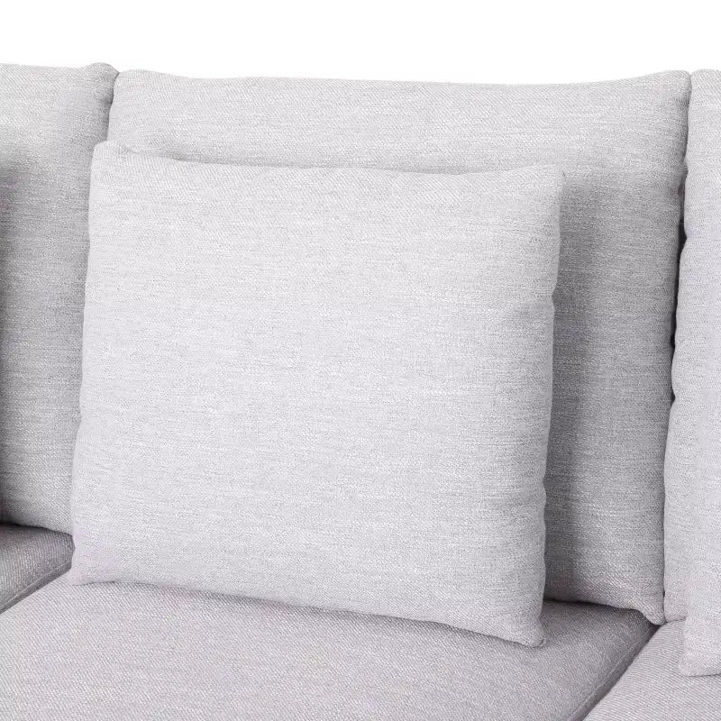 Elliston Contemporary Fabric 3 Seater Sofa with Accent Pillows - Christopher Knight Home