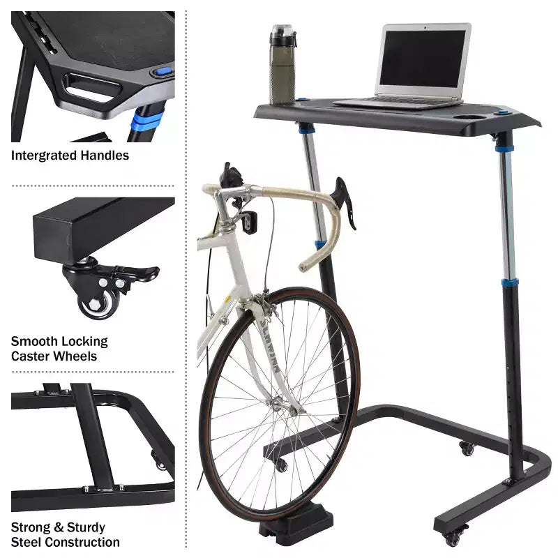 Bureau de tapis de course portable Fleming Supply réglable en hauteur – Noir