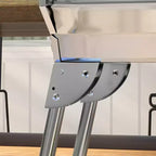 Outsunny Barbecue portatif pliable au charbon de bois en acier inoxydable