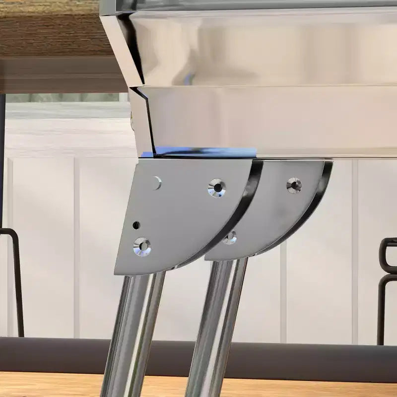 Outsunny Barbecue portatif pliable au charbon de bois en acier inoxydable