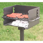 Gril de camping extérieur au charbon de bois Pilot Rock CBP-135 de style parc avec pivot