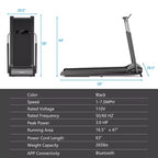 Tapis de course pliable Costway 3 CV compact pour la marche et le jogging avec écran tactile et contrôle par application