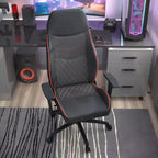 24/7 Shop At Home Ansar Diamond Stitched Faux Leather Gaming Chair