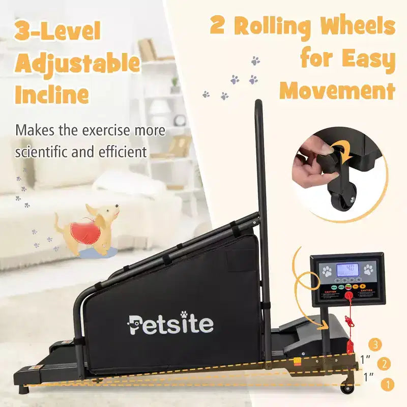Costway Dog Treadmill for Small/Medium Dogs Indoors Pet Running Training Machine