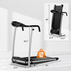 Tapis Roulant Pliable Costway 2 CV Jusqu'à 12 km/h, Machine de Course Motorisée, 12 Programmes Prédéfinis et Écran LCD