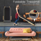 Tapis Roulant Pliable 2 en 1 Costway 2,25 CV avec Télécommande