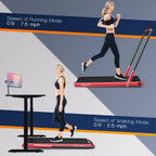 Tapis Roulant Pliable 2 en 1 Costway 2,25 CV avec Télécommande
