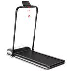 Tapis de course pliable ultra-plat Costway sans installation, machine de fitness avec 5 couches