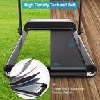 Tapis de course pliable ultra-plat Costway sans installation, machine de fitness avec 5 couches
