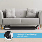 Tapis de course pliable ultra-plat Costway sans installation, machine de fitness avec 5 couches