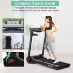 Costway 3HP Folding Electric Treadmill Running Machine w/ Speaker Red\Blue\Silver\Purple