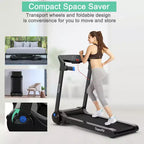 Costway 3HP Folding Electric Treadmill Running Machine w/ Speaker Red\Blue\Silver\Purple