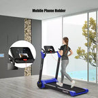 Costway 2.25HP Folding Electric Motorized Treadmill w/ Speaker White\Black\Blue