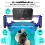 Costway 2.25HP Folding Electric Motorized Treadmill w/ Speaker White\Black\Blue