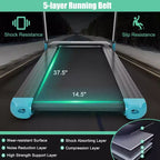 Costway Tapis de Course Électrique Pliable Compact avec Application et Haut-Parleur