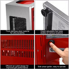 Barbecue à gaz infrarouge vertical en acier inoxydable Costway à brûleur unique pour grillades de steaks
