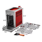Barbecue à gaz infrarouge vertical en acier inoxydable Costway à brûleur unique pour grillades de steaks