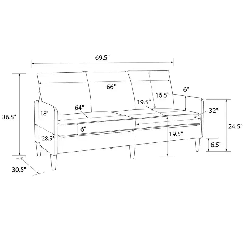 RealRooms Cassia Pillowback Sofa