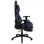Chaise de jeu inclinable en similicuir BlackArc – Accoudoirs pivotants réglables en hauteur, repose-pieds escamotable, oreillers de tête et lombaires