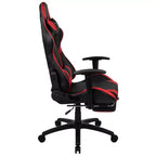 Chaise de jeu inclinable en similicuir BlackArc – Accoudoirs pivotants réglables en hauteur, repose-pieds escamotable, oreillers de tête et lombaires