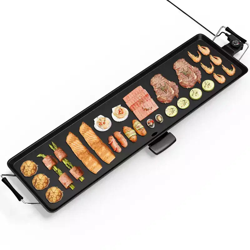 Costway Electric Teppanyaki Table Top Grill Griddle BBQ Barbecue Nonstick Camping