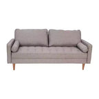 Flash Furniture Hudson Mid-Century Modern Sofa with Tufted Upholstery & Solid Wood Legs
