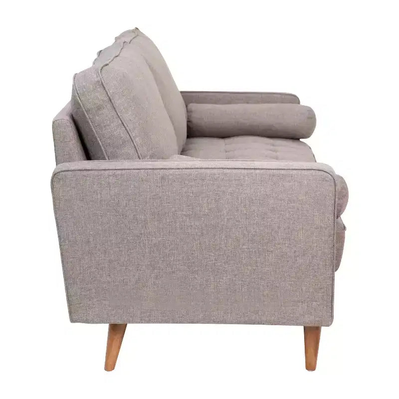 Flash Furniture Hudson Canapé Moderne du Milieu du Siècle avec Rembourrage Capitonnage et Pieds en Bois Massif