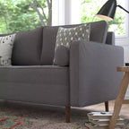 Flash Furniture Hudson Canapé Moderne du Milieu du Siècle avec Rembourrage Capitonnage et Pieds en Bois Massif