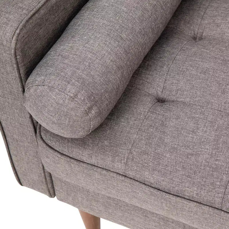 Flash Furniture Hudson Canapé Moderne du Milieu du Siècle avec Rembourrage Capitonnage et Pieds en Bois Massif
