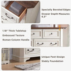 Farmhouse 5 Drawers Dresser, Wood Chest of Drawers, Dressers Organizer