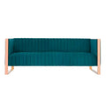 Trillium Velvet 3 Seater Sofa - Manhattan Comfort