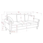 Evok Contemporary Chenille Upholstered Sofa - miBasics