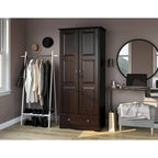 Palace Imports 100% Solid Wood Flexible Wardrobe Armoire with Metal or Wooden Knobs