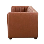 Canapé en cuir véritable Ulysses 83 avec capitonnage canal