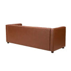 Canapé en cuir véritable Ulysses 83 avec capitonnage canal