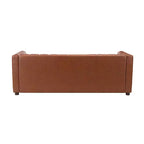 Canapé en cuir véritable Ulysses 83 avec capitonnage canal