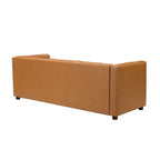 Canapé en cuir véritable Ulysses 83 avec capitonnage canal