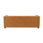 Canapé en cuir véritable Ulysses 83 avec capitonnage canal