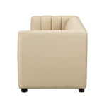 Canapé en cuir véritable Ulysses 83 avec capitonnage canal