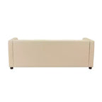 Canapé en cuir véritable Ulysses 83 avec capitonnage canal